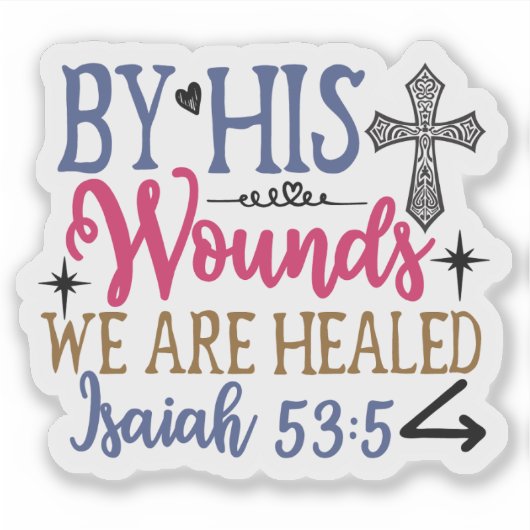 Healing & Hope Bible Verse Sticker シール (正面)
