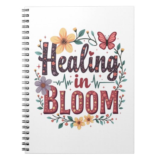 Healing in Bloom Doctor Floral Spring Medical ノートブック (正面)