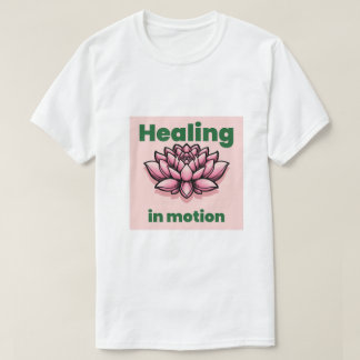 "Healing in Motion" ゼンロータスフラワー グラフィックTシャツ Tシャツ