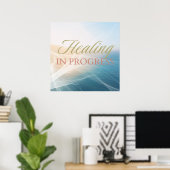 Healing in Progress Poster – Minimalist Inspiratio ポスター (ホームオフィス)