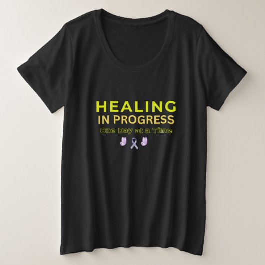 Healing in Progress Shirt – Minimalist Inspiration プラスサイズTシャツ (デザイン正面)