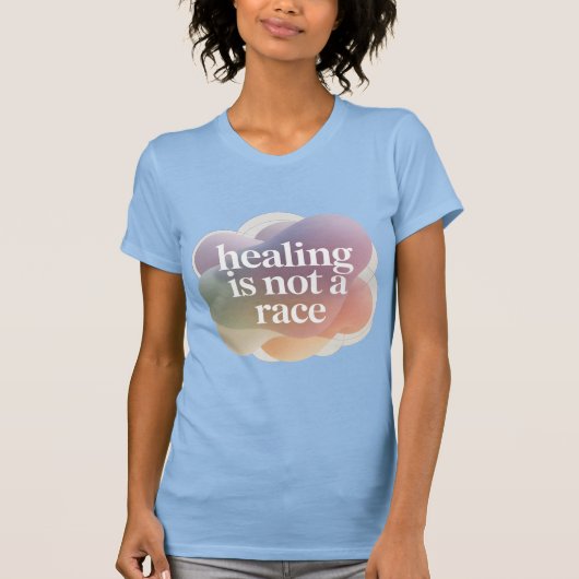 Healing Is Not a Race – Pastel Wellness Tシャツ (正面)