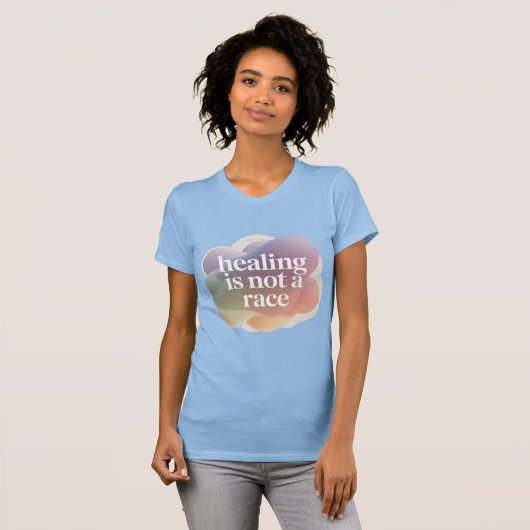 Healing Is Not a Race – Pastel Wellness Tシャツ (正面フル)