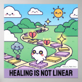 Healing Is Not Linear Poster – Inspirational Wall  ポスター (正面)