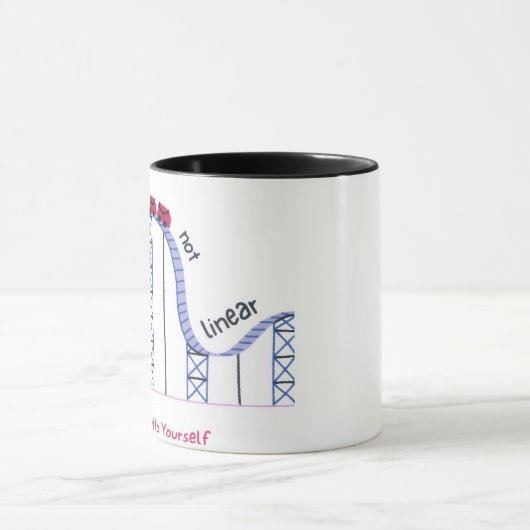 'Healing Isn't Linear' Cute & Comforting Quote Mug マグカップ (中央)