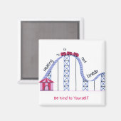 'Healing Isn't Linear' Cute Rollercoaster Magnet マグネット (正面/裏面)