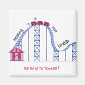 'Healing Isn't Linear' Cute Rollercoaster Magnet マグネット (正面)