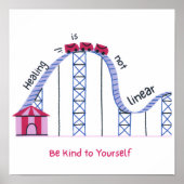 'Healing Isn't Linear' Health Awareness Poster  ポスター (正面)