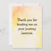 Healing Journey Card – Therapist Appreciation  サンキューカード (裏面)