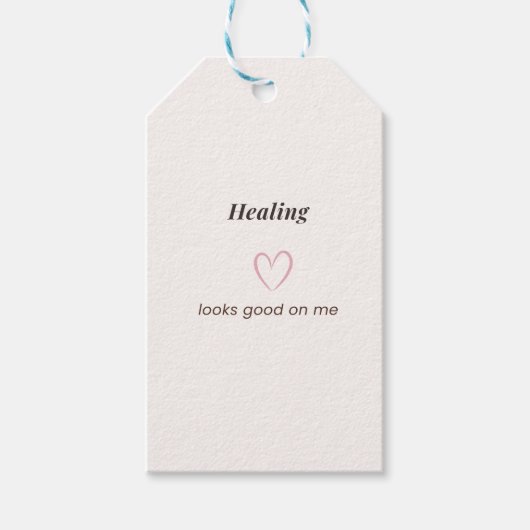 Healing Looks Good On Me Aesthetic Quote ギフトタグ (正面)
