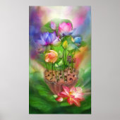 Healing Lotus Chakras Fine Art Poster/Print ポスター (正面)