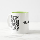 Healing Music QR Code Mug – Ala Classic Mug, 11 oz ツートーンマグカップ (正面左)