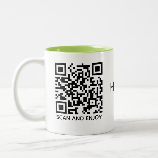 Healing Music QR Code Mug – Ala Classic Mug, 11 oz ツートーンマグカップ (左)