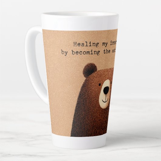 "Healing my inner child"  カフェラテマグ (左アングル)