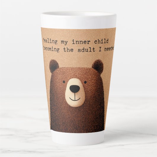 "Healing my inner child"  カフェラテマグ (正面)