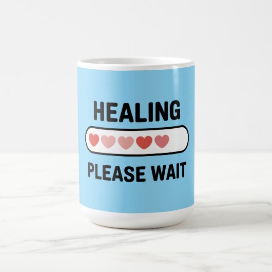 Healing Progress – Mental Health Encouragement  コーヒーマグカップ (中央)