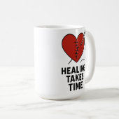 Healing Takes Time Mental Health Support  コーヒーマグカップ (正面右)