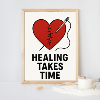 Healing Takes Time Mental Health Support  フォトプリント