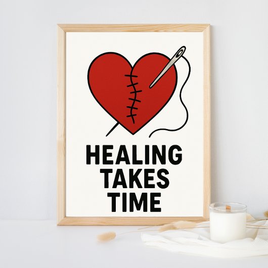 Healing Takes Time Mental Health Support  フォトプリント