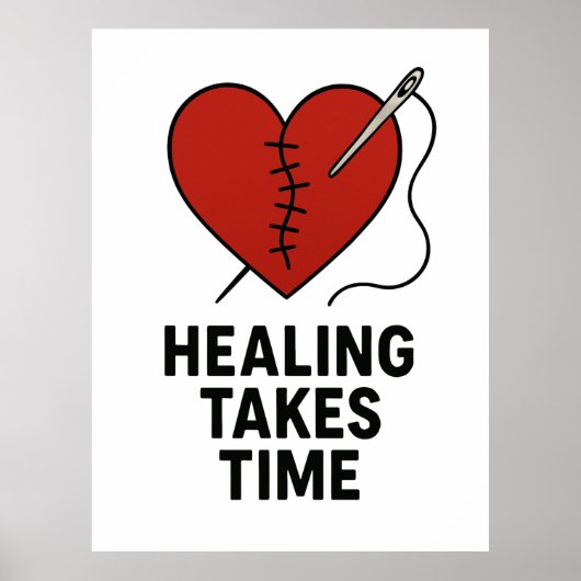 Healing Takes Time Mental Health Support ポスター (正面)