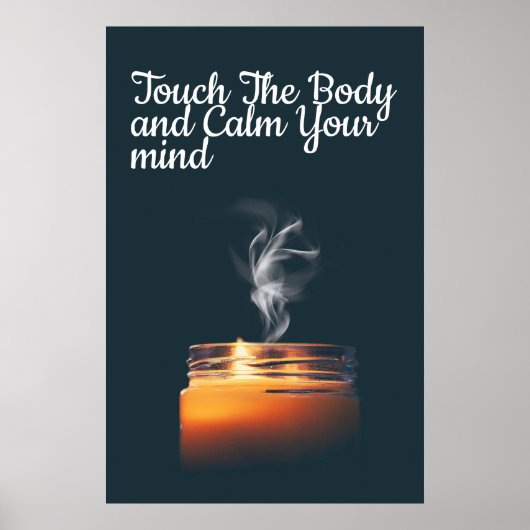 Healing Touch Spa Quote Candle Poster ポスター (正面)