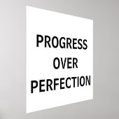 Healing Wall Art – Progress Over Perfection 箔ポスター (レイダウン)
