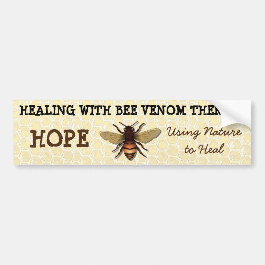 Healing with Bee Venomセラピーバンパーステッカー バンパーステッカー (正面)
