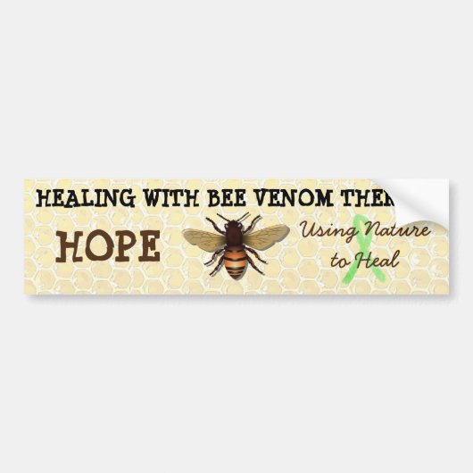 Healing with Bee Venomセラピーバンパーステッカー バンパーステッカー (正面)