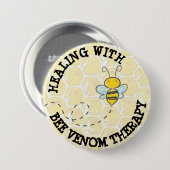 Healing with Bee Venomセラピーボタン 缶バッジ (正面&裏面)