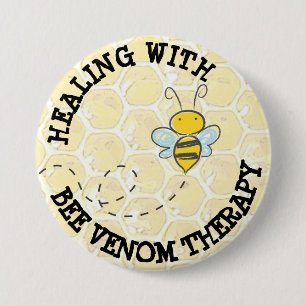 Healing with Bee Venomセラピーボタン 缶バッジ