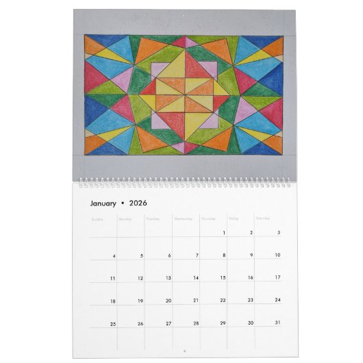 healingcolors calendar 2026 カレンダー (1月 2026)