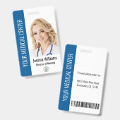 Health 気に Companyのロゴ写真 バッジ (正面&裏面)