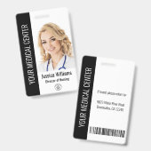 Health 気に Companyのロゴ写真 バッジ (正面&裏面)