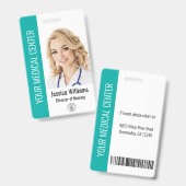 Health 気に Companyのロゴ写真 バッジ (正面&裏面)