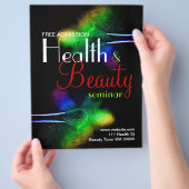 Health Beauty Seminar Flyer Invitation チラシ (手)