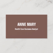 Health Care Business Analyst Terracotta QR Code 名刺 (正面)