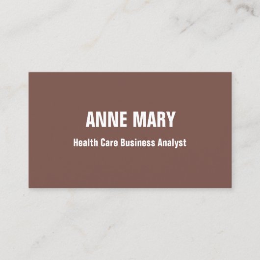 Health Care Business Analyst Terracotta QR Code 名刺 (正面)