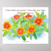 Health Christian Encouragement Scripture Marigolds ポスター (正面)