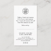 Health Coach Holistic Therapist 紹介カード (裏面)