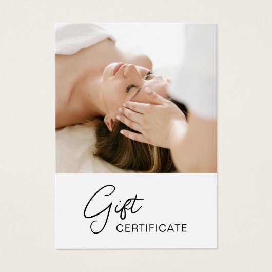 Health Coach Holistic Therapist Gift Certificate (正面)