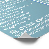 Health Food Storeロゴ広告ズ ポスター (角)