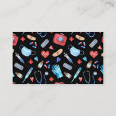 Health Home Care Nurse Stethoscope Business Card 名刺 (裏面)