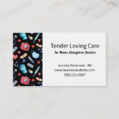 Health Home Care Nurse Stethoscope Business Card 名刺 (正面)