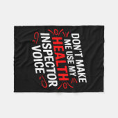 Health Inspector Job Profession Public Health フリースブランケット (正面(横))