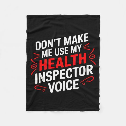 Health Inspector Job Profession Public Health フリースブランケット (正面)
