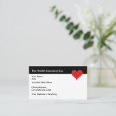 Health Insurance Agent Heart Graphic Business Card 名刺 (スタンド正面)