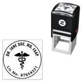 Health Professional Medical Doctor Simple Caduceus セルフインキングスタンプ (インサイチュ)