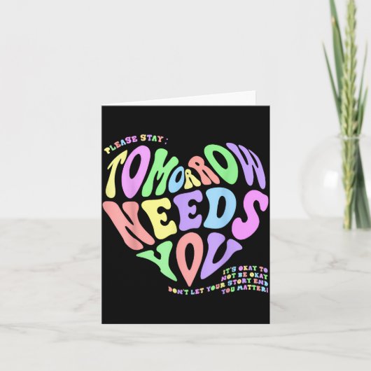 Health S Tomorrow Needs You Suicide Prevention Out カード (正面)