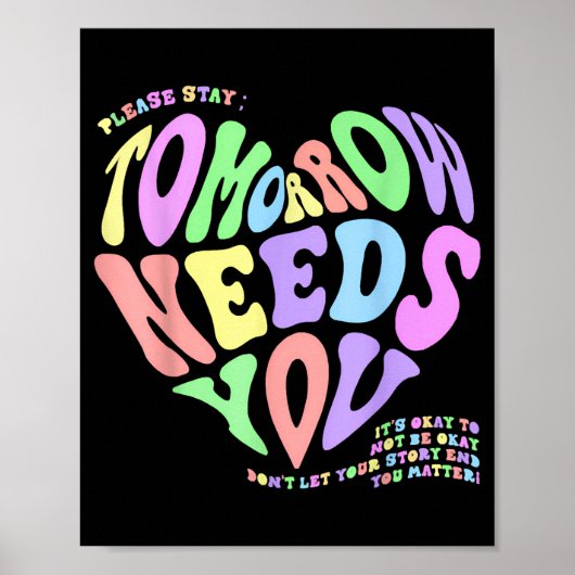 Health S Tomorrow Needs You Suicide Prevention Out ポスター (正面)