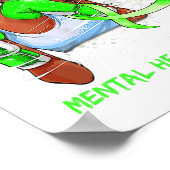 Health Warrior彼女はあなたを殴るリボン黒人女性 ポスター (角)